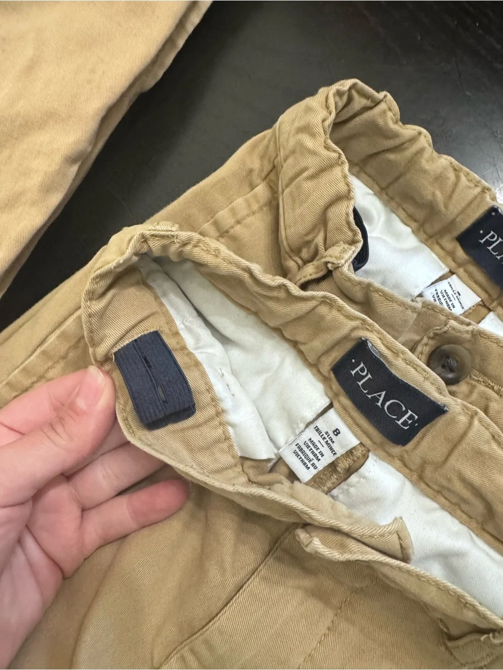4 Pairs Khaki Uniform Pants - BOYS 8 slim USED
